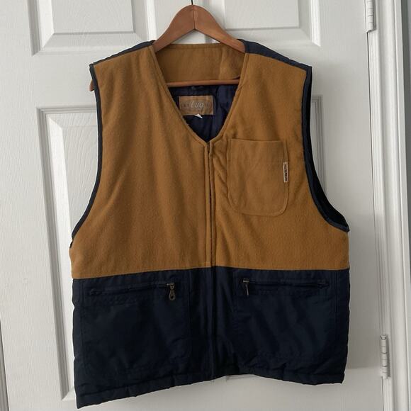 Lugz NY Lug Co Vintage Mens Vest XXL Full Zip Two Tone 90s Puffer Vest - Picture 1 of 5